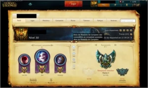 Conta Platina com borda de gold - League of Legends LOL