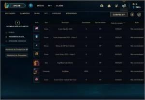 Conta diamante 4 com 62% de win rate, 4 skins e 22 champs - League of Legends LOL