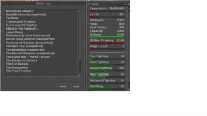 Vendo EK 154,ED 115 muitos addons, poucas quest feita - Tibia