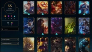 Conta Mestre +250LP - 35 SKINS - League of Legends LOL