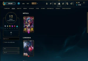 Ouro 2 com 70 Champs e 12 Skins - League of Legends LOL