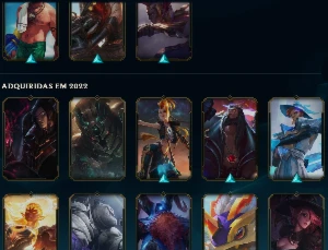 Conta league of legends level 175 pra vender logo LOL