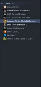 Conta Steam de 2016