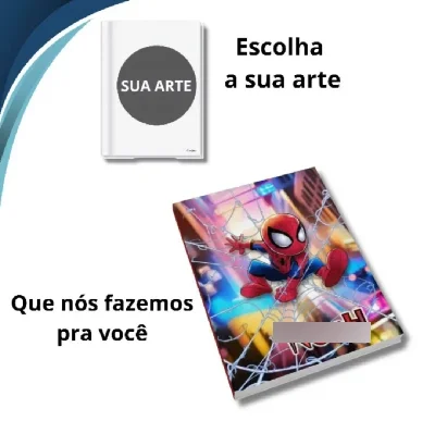 Caderno Brochura A4 com Capa Personalizada - Artesanato e Personalizados