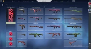 CONTA DE VALORANT PLATINA 2 MMR ALTO!!! COM VARIAS SKINS!!