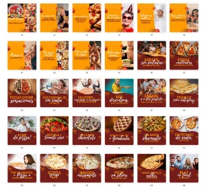 Pack Canva Pizzaria Vol 1 - 100 Artes Editáveis - Serviços Digitais