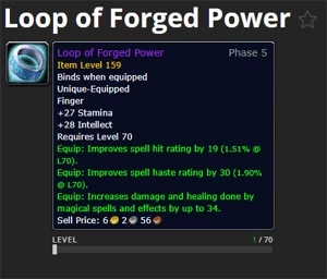 WoW TBC - item loop of forged power - Blizzard