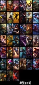 conta de lol com 39 skins e 81 campeões - League of Legends