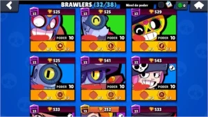 Conta Brawl Stars 16 mil troféus com todos os lendários