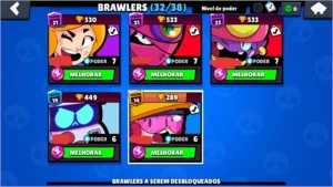 Conta Brawl Stars 16 mil troféus com todos os lendários