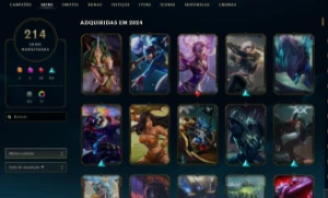 Conta Lol - Todos Os Campeões + 214 Skins - League of Legends