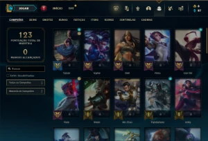 Platina 2 com 50 Champs e 17 Skins - League of Legends LOL