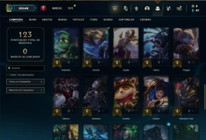 Platina 2 com 50 Champs e 17 Skins - League of Legends LOL