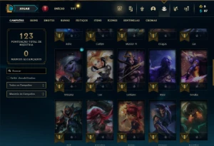 Platina 2 com 50 Champs e 17 Skins - League of Legends LOL
