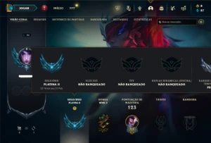 Platina 2 com 50 Champs e 17 Skins