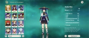 CONTA AR10 - Andarilho(Scaramouche), Mona e Diluc - Genshin Impact