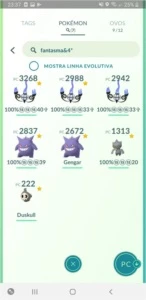 Conta de Pokémon GO.