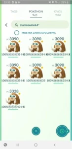 Conta de Pokémon GO.