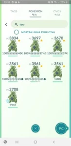 Conta de Pokémon GO.