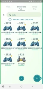 Conta de Pokémon GO.
