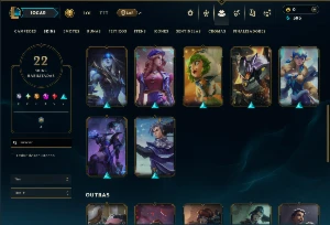 Bronze 3 com 50 Champs e 22 Skins - League of Legends LOL