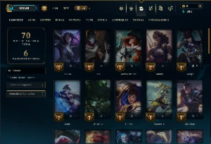 Bronze 3 com 50 Champs e 22 Skins - League of Legends LOL