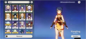 Conta genshin impact AR37 (jean, venti, mona e qiqi)