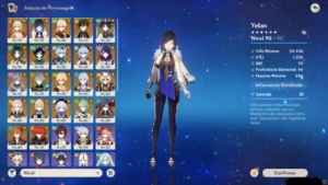 Conta Genshin AR60 - Yelan, ayato, raiden, haitham e mt mais - Genshin Impact