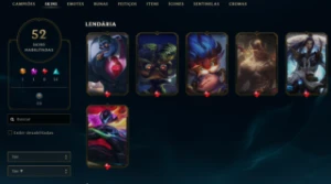 Conta League of Legends Full Acesso - 74 Champs e 52 skins LOL