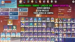YOIMIYA + SHOGUN RAIDEN + LANÇA DE JADE PRIMITIVA - Genshin Impact