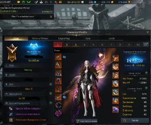 Vendo conta Kazero - Scouter 1528 / Zerk 1525 + 8 alts - Lost Ark