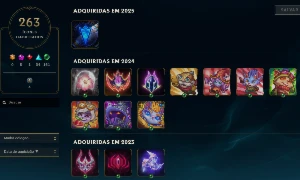 CONTA LOL: Level 236 | 291 SKINS | 170 campeões - League of Legends