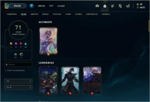 Conta prata 4 com 71 skins e 102 champs - League of Legends LOL