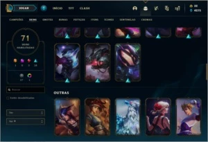 Conta prata 4 com 71 skins e 102 champs - League of Legends LOL