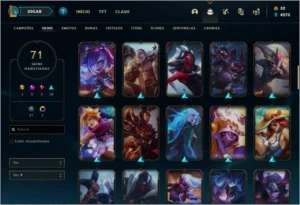 Conta prata 4 com 71 skins e 102 champs - League of Legends LOL