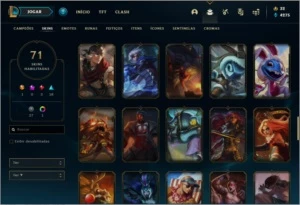 Conta prata 4 com 71 skins e 102 champs - League of Legends LOL