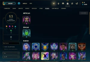 Conta prata 2 com 30 Champs e 9 Skins + 1 Fragmento - League of Legends LOL