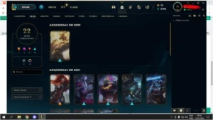 CONTA LEAGUE OF LEGENDS COM 3 VITORIOSAS E CROMA DE DIAMOND LOL