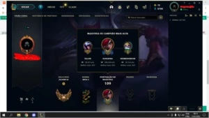 CONTA LEAGUE OF LEGENDS COM 3 VITORIOSAS E CROMA DE DIAMOND LOL