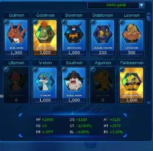 Conta Mid Game - Susano Skill 25 + Darkbagra La Omega - Digimon Masters Online DMO