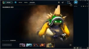 Conta League Of Legends 493 Skins + Skin Rammus Rei LOL