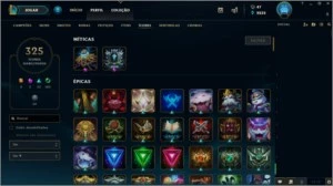 Conta League Of Legends 493 Skins + Skin Rammus Rei LOL