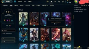 LOL CONTA +120 SKINS, DX DIMA EMAIL NÃO-VERIFICADO - League of Legends