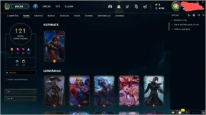 LOL CONTA +120 SKINS, DX DIMA EMAIL NÃO-VERIFICADO - League of Legends