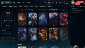 LOL CONTA +120 SKINS, DX DIMA EMAIL NÃO-VERIFICADO - League of Legends