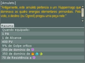 Amuleto Ementar Deluxe - Rubilax - Wakfu