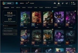Conta prata 3 com 100 champs e 75 skins +1 Prestigio - League of Legends LOL