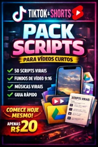 Kit Conteúdo Pronto para TikTok e shorts para criadores - Redes Sociais