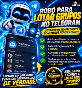 Robô Para Lotar Grupos No Telegram-2027 - Outros