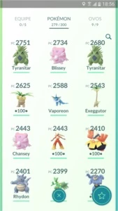 Conta de Pokémon GO